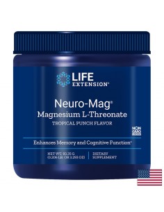 Neuro-Mag® Magnesium L-Threonate/ Магнезий Л-Треонат 93.35 g пудра с тропически вкус - Отпадналост и умора
