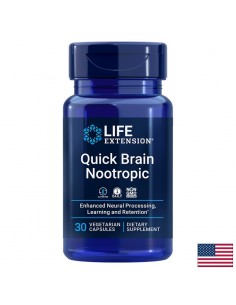 Quick Brain Nootropic/ За силна памет и коцентрация х 30 капсули - Готу Кола