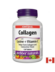 Collagen with Lysine + Vitamin C/ Колаген 500 mg с Лизин и Витамин С х 120 таблетки