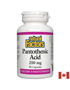 Pantothenic Acid - Пантотенова киселина / Витамин В5 (калциев д-пантотенат), 250 mg, 90 капсули - Подагра