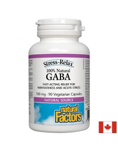 GABA 100% Natural/ Гама-АминоБутирова Киселина 100 mg х 90 капсули - Депресия, тревожност, паническо разстройство