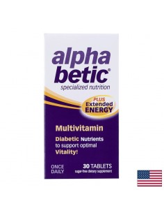 Енергизиращи мултивитамини за диабетици - Alpha betic®, 30 таблетки - Лутеин