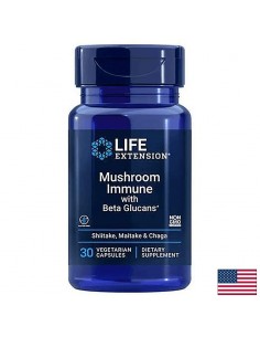 Mushroom Immune with Beta Glucans / Медицински гъби и бета глюкани, 30 капсули