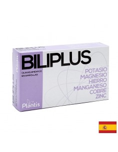 Калий, магнезий, желязо, манган, мед и цинк - силен имунитет - Biliplus Oligoelementos Plantis®, 20 ампули за пиене - Желязо