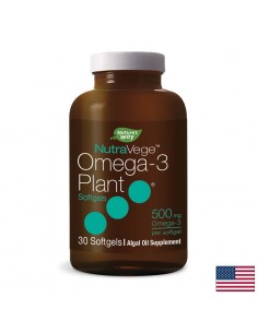 nutravege-omega-3-500-mg-vodorasli - Рибено масло и Омега мастни киселини