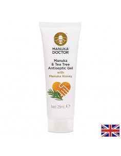 Manuka & Tea Tree Antiseptic Gel with Manuka Honey / Антисeптичен гел с мед от манука и чаено дърво, 25 ml - Пчелни продукти