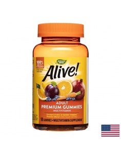 Премиум мултивитамини Алайв - Alive! Adult Premium Gummies Multivitamin, 90 желирани таблетки - Имунитет