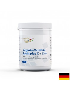 Arginin-Ornithin-Lysin + C + Zink / Аргинин-Орнитин-Лизин + Витамин C + Цинк, 60 капсули - Цинк