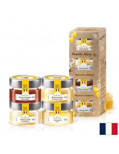 Селекция от пчелни медове от Франция - Miels De France, 4 бр. x 60 g - Пчелни продукти