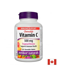 Chewable Vitamin C Tropical Breeze - Витамин С 500 mg, 120 дъвчащи таблетки с вкус на тропически плодове - Витамин C