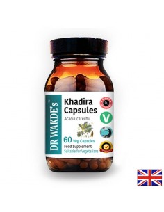 Акация катеху (Khadira) - срещу възпаление на червата, при артрит и астма, 60 капсули - Кости и стави