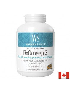 Рибено масло, вечерна иглика и ленено семе WomenSense Rx Omega-3 - Женско здраве, 120 софтгел капсули