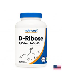 Енергия и издръжливост - Д-Рибоза, 2800 mg/240 капсули D-Ribose - Спортни добавки