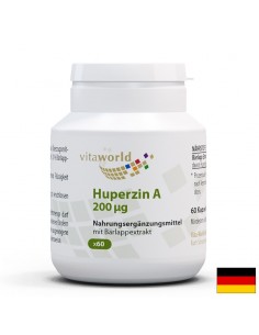 Мозъчна дейност - Хуперзин А (Huperzin A), 200 µg х 60 капсули - Мозъчна функция,памет, концентрация
