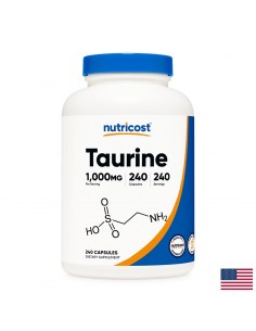 Мускулна функция и издръжливост - Таурин (Taurine), 1000 mg, 240 капсули - Спортни добавки