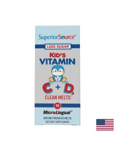 Витамини С + D - формула за деца Kids Vitamine C+D, 90 сублингвални таблетки