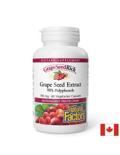Антиоксидант - Гроздово семе GrapeSeedRich, 100 mg х 60 V капсули - Клетъчно здраве