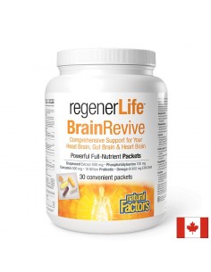 Мощен мозъчен стимулант Brain Revive – 30-дневна програма с фосфатидилсерин и омега-3, 30 индивидуални пакетчета - Депресия, тревожност, паническо разстройство