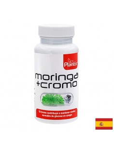 Отслабване и контрол на апетита - Моринга 500 мг & хром 40 µg - Moringa + Cromo Plantis®, 60 капсули - Сърце
