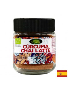 За овкусяване на напитки – билкова смес Curcuma Chai Latte - С куркума, кардамон и други био подправки, 60 g, прах