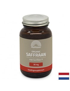 Мозъчна функция - Шафран Organic - Sunfiber, 30 mg x 60 капсули - Депресия, тревожност, паническо разстройство