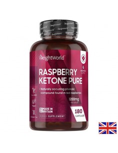 Горене на мазнини - Малинови кетони, 1200 mg х180 капсули - Rasberry Ketone - Детоксикация