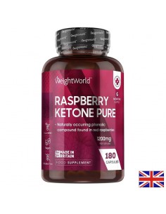 Горене на мазнини - Малинови кетони, 1200 mg х180 капсули - Rasberry Ketone