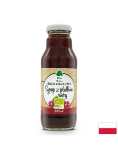 Био сироп от розови листенца за добавяне към напитки - Антиоксидант, 270 ml - Храни и напитки