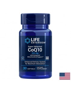 Енергия, Сърдечна функция - Коензим Q10 (убиквнол), 200 mg x 30 софтгел капсули - Коензим Q10