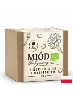 Пчелен мед с плод от облепиха (морски зърнастец) и невен Био, 230 g - Пчелни продукти