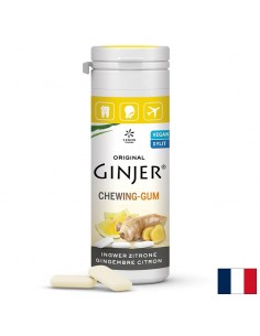 Дъвки с джинджифил и лимон - За свеж дъх и намаляване на гаденето по време на път, 20 броя