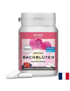 Дъвки с цветни есенции на д-р Бах N°40 - Енергия, 40 броя с вкус на горски плодове - Вегетарианци/Вегани
