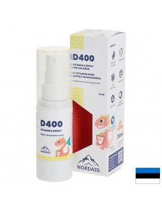 Кости, зъби и имунна защита - Витамин D3 400 IU, спрей за уста, 30 ml / 200 впръсквания