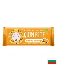 Суров десерт Био Quin Bite - Шоко портокал, 30 g - Вегетарианци/Вегани
