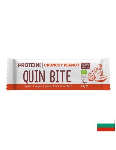 Веган протеинов суров десерт QUIN BITE - Хрупкав фъстък, 45 g - Вегетарианци/Вегани