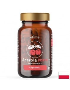 Имунитет - Ацерола ФОРТЕ Efime (натурален източник на Витамин С), 500 mg х 60 капсули - Вегетарианци/Вегани