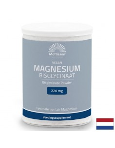 Мускулна, сърдечна и нервна система - Магнезий (бисглицинат) веган, 220 mg x 200 g прах - Магнезий