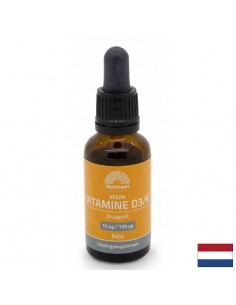 Кости и зъби - Витамин D3 K2 (за деца) веган, 10mcg/150mcg х 25 ml капки - Витамин D